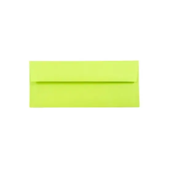 JAM Paper #10 Business Envelope 4 1/8" x 9 1/2" Lime Green 25/Pack (71091) image {4}