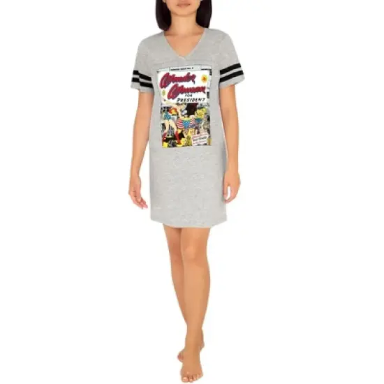 Smart & Sexy Women's Oversized Graphic V-Neck Sleep Shirt image {7}