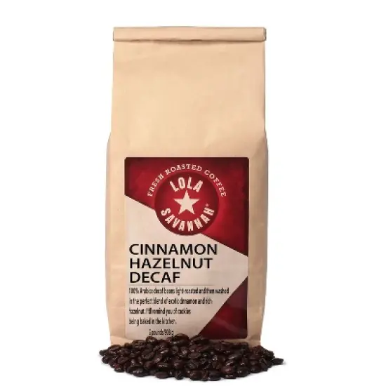 Lola Savannah Cinnamon Hazelnut Whole Bean Decaf Coffee - 32oz image {9}