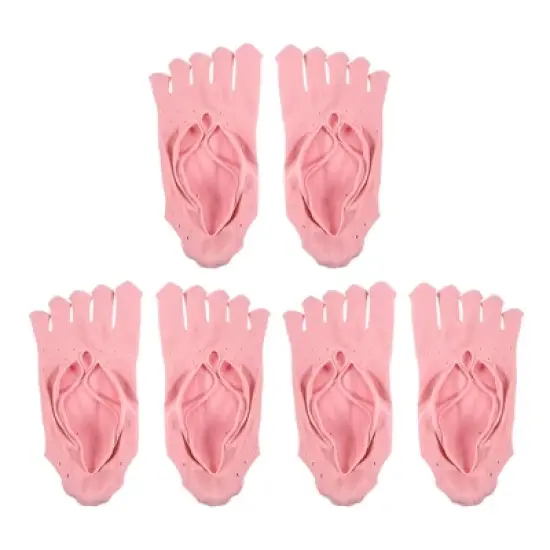 Unique Bargains Invisible Five Fingers Socks Breathable Soft Fashion No Show Socks for Women 3 Pairs image {8}