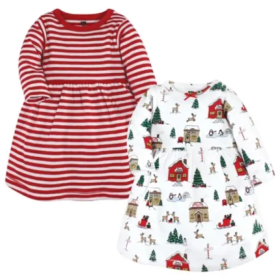 Hudson Baby Infant and Toddler Girl Cotton Dresses, North Pole image {15}