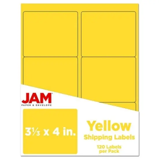 JAM Paper Mailing Labels 3 1/3" x 4" 120ct image {10}