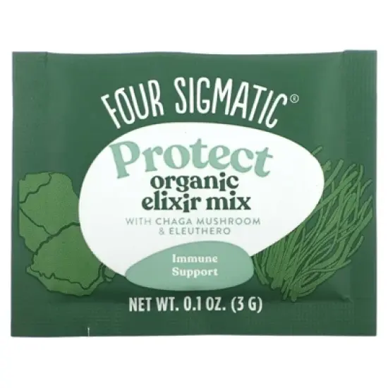 Four Sigmatic Protect, Organic Elixir Mix With Chaga Mushroom & Eleuthero, 20 Packets, 0.1 oz (3 g) Each image {2}