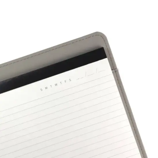 Altitude Padfolio 10"x12.5" Vegan Leather Gray Debossed Arch image {5}