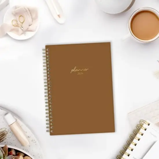 Blue Sky Weekly/Monthly 15 Months Planning Calendar and Notes 5.875"x8.625" Mocha Mousse image {1}