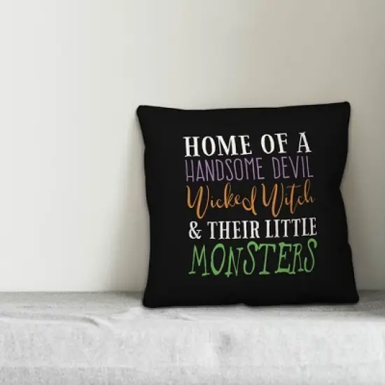 Creative Products Wicked Witch Handsome Devil 16x16 Indoor / Outdoor Pillow image {2}