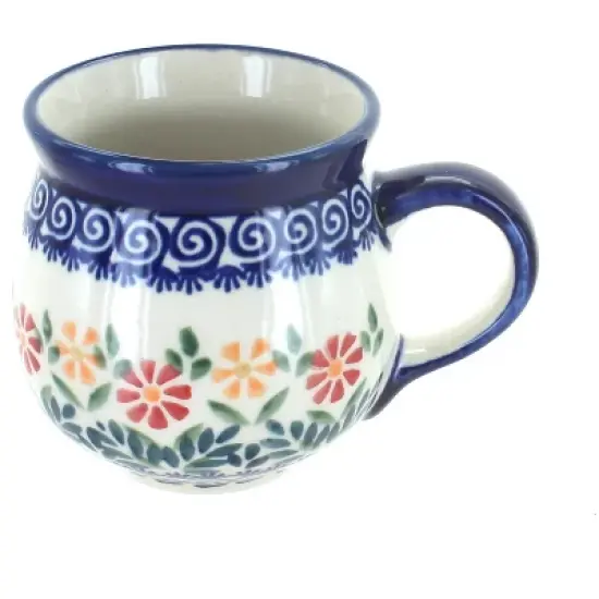 Blue Rose Polish Pottery K090  Manufaktura Bubble Mug image {10}