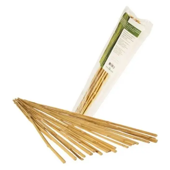 Hydrofarm HGBB4 4-Foot High Strength Natural Finish Bamboo Stakes, 25 Pack image {2}