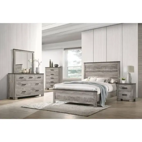3pc Queen Adam Panel Bedroom Set Gray - Picket House Furnishings image {8}