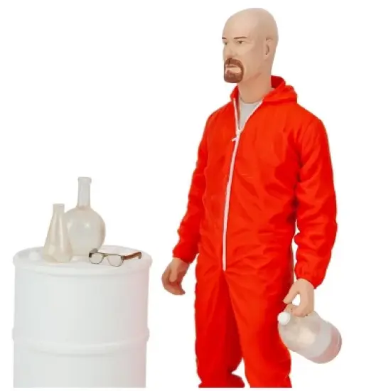 Mezco Toyz Breaking Bad Walter White In Orange Hazmat Suit Figure | Measures 6 Inches Tall image {2}