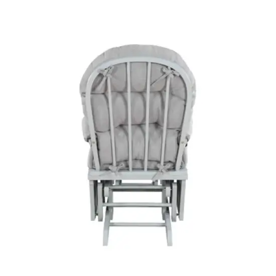 Suite Bebe Mason Glider & Ottoman - Gray/Oyster image {4}