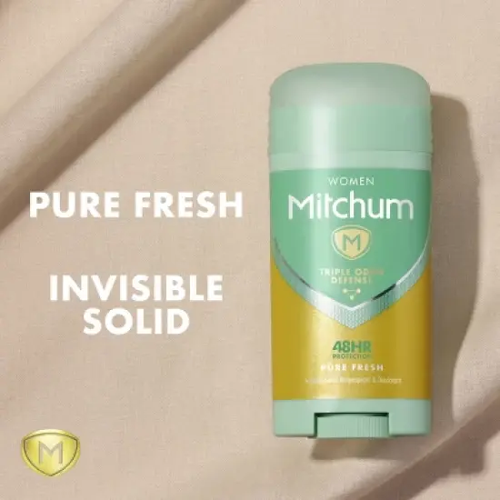 Mitchum Women's Triple Odor Defense Invisible Solid Antiperspirant Deodorant - Pure Fresh - 2.7 oz image {4}