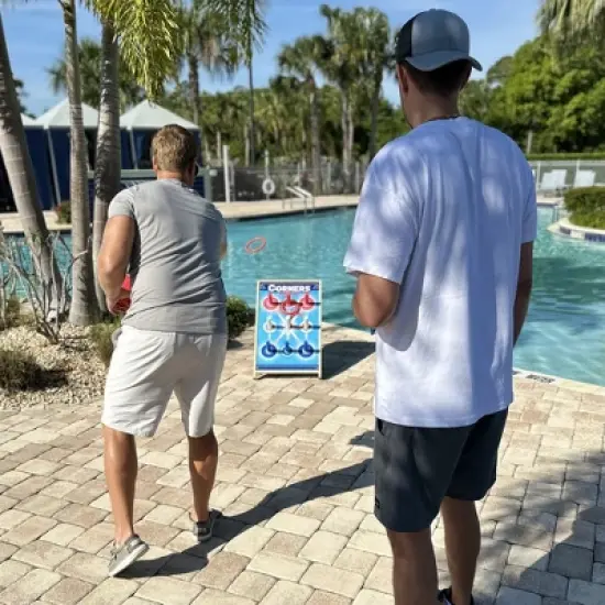 Corners Championship: Ring Toss Reinvented Wooden Peg Party Game, Ages 6+ image {9}