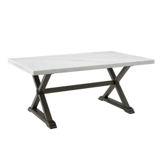 Landon Marble Dining Table White - Picket House Furnishings image {1}