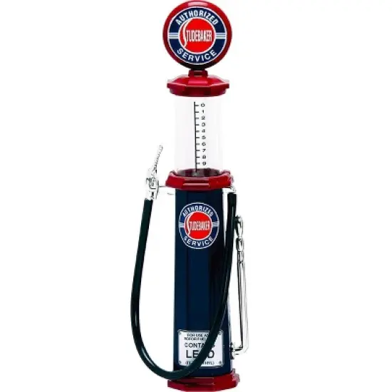 "Studebaker" Vintage Cylinder Gas Pump 1/18 Diecast Replica by Road Signature image {1}
