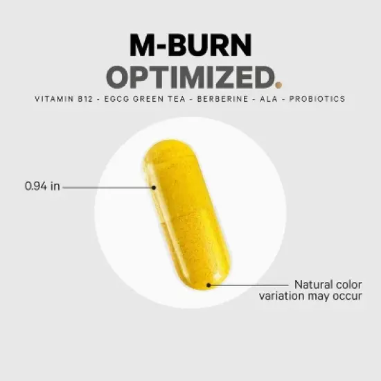 Codeage M-Burn Optimized, Decaffeinated Green Tea, Berberine, ALA, Vitamin B12, Probiotics - 60ct image {8}