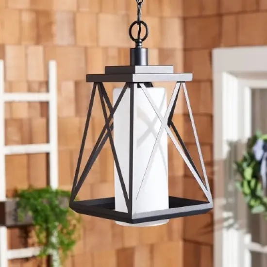 Braith 9.1" Outdoor Pendant - PLT7011 - Black - Safavieh image {2}