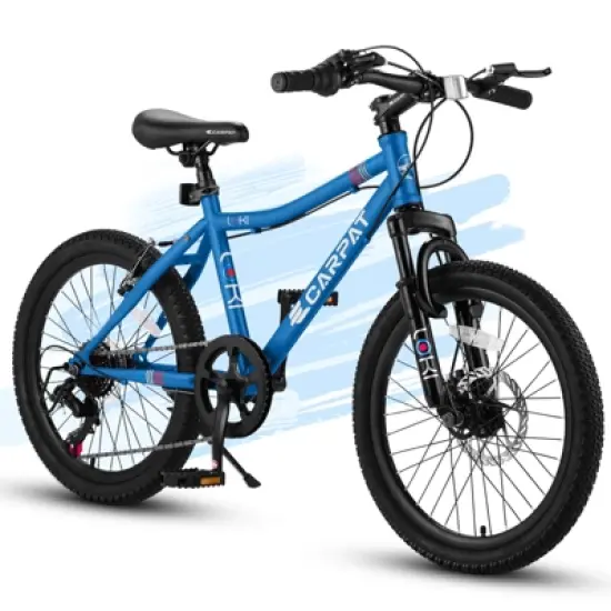Gulches Kids Bike for Ages 6-12, 20"&times;2.125" Tires, 7-Speed Drivetrain, Front Disc/Rear V-Brake, Suspension Fork, Ergonomic Steel Frame image {8}