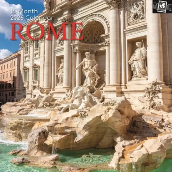 2026 Square Wall Calendar, Rome, 16-Month Passport Collection Theme with 180 Reminder Stickers (12x12 In) image {4}