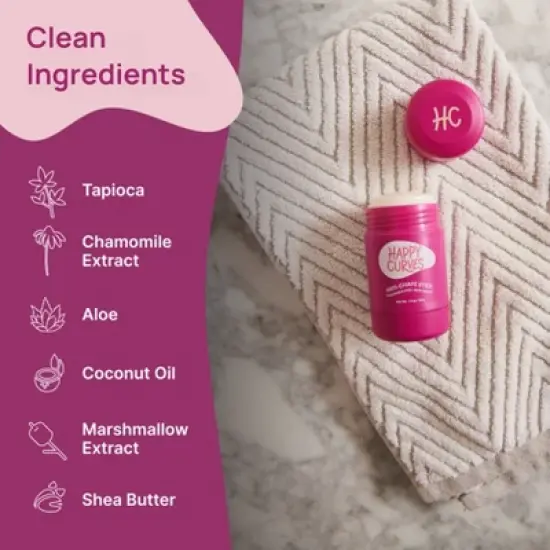 Happy Curves Anti Chafe Stick Deodorant - Fragrance Free - 1.7oz image {4}