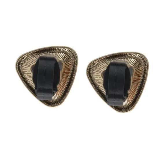 Unique Bargains Triangle Shoelace Charms Dark Grey 1 Pair image {3}