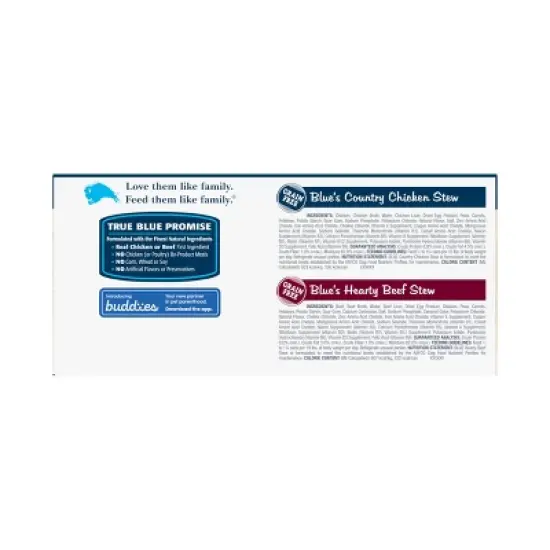 Blue Buffalo Blue's Stew Chicken & Beef In Gravy Wet Dog Food Variety Pack for Adult Dogs, Grain-Free - 12.5oz/6ct image {5}