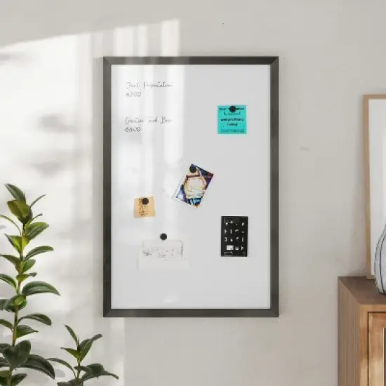 Flash Furniture Bristol Wall Mount White Board with Included Dry Erase Marker, 4 Magnets, and Eraser for Home, School or Business image {1}