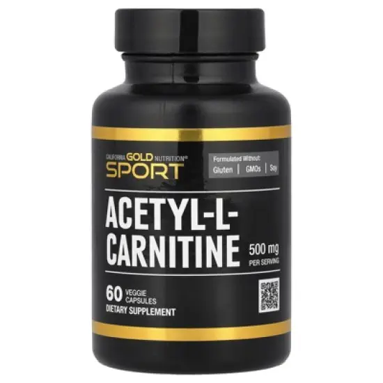 California Gold Nutrition Acetyl-L-Carnitine, 500 mg, 60 Veggie Capsules image {5}