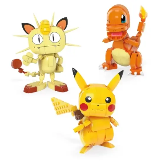 MEGA Pokemon Building Kit, Kanto Region Trio with 3 Action Figures - 529pcs image {2}