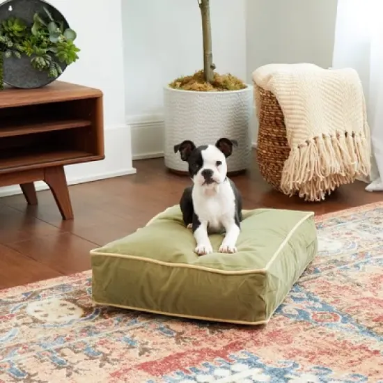 Kensington Garden Buster Rectangle Pillow Dog Bed - Moss image {1}