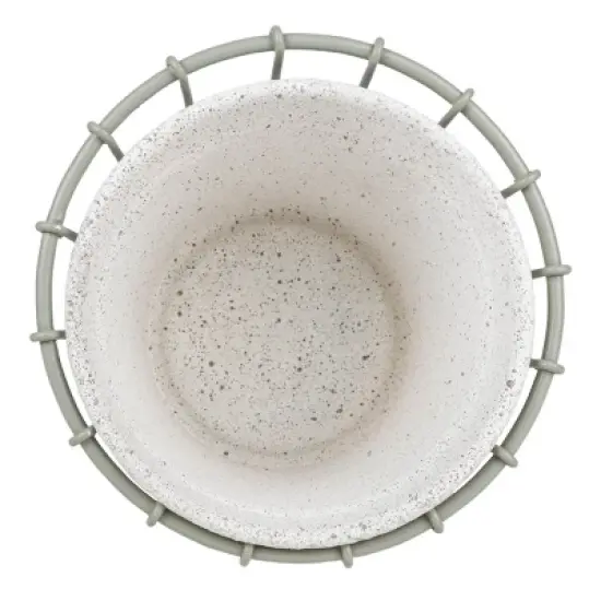 Mini 2-Piece Planter Gray Metal - Foreside Home & Garden image {2}