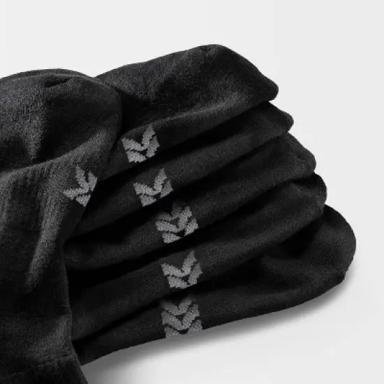 Women's Extended Size Cushioned 6pk Crew Athletic Socks - All in Motion&trade; - Black image {2}