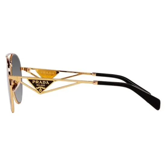 Prada PR 73ZS 5AK5W1 Womens Aviator Polarized Sunglasses Gold 61mm image {2}