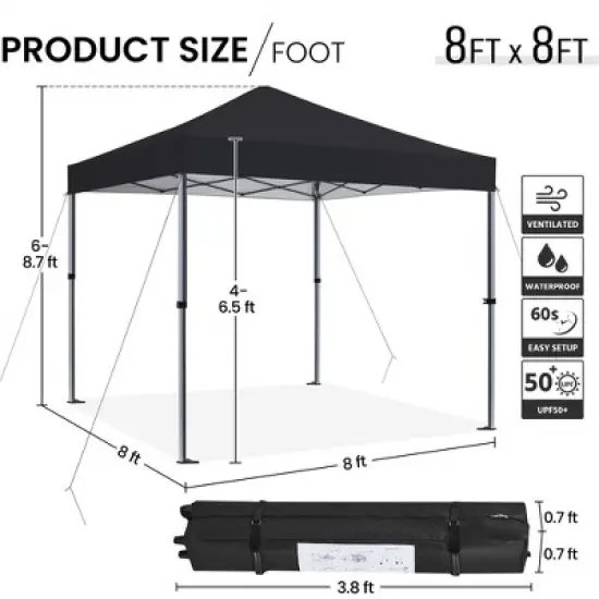 Yaheetech 8x8ft Pop-up Canopy Instant Tent image {2}