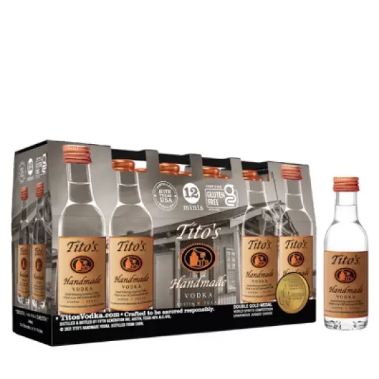 Tito's Handmade Vodka - 12pk/50ml Bottles image {7}