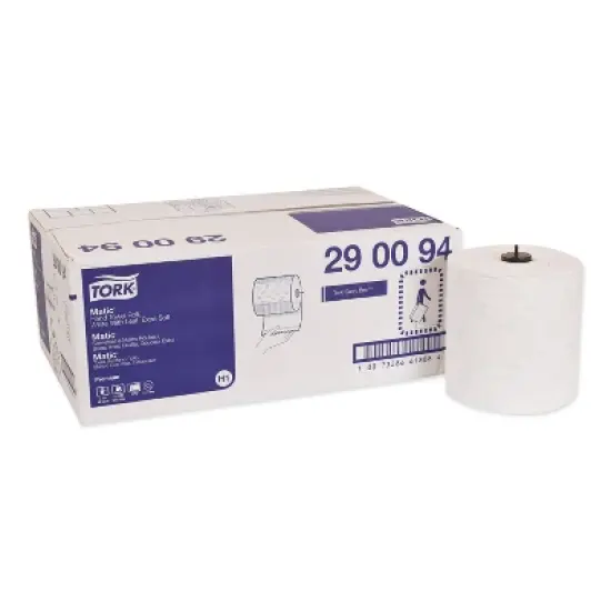 Tork Premium Extra Soft Matic Hand Towel Roll, 2-Ply, 7.7" x 300 ft, White, 6/Carton image {7}