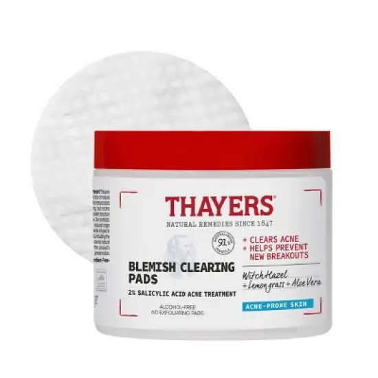 Thayers Natural Remedies Acne Clearing Toner Pads with Salicylic Acid - 60ct image {8}
