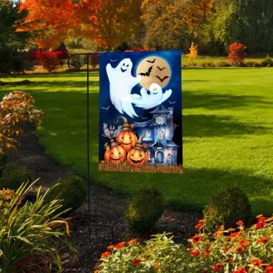 Briarwood Lane Garden Flag 12x18 For Outdoor Halloween Haunting For Halloween Garden Flag Flags For Outside image {3}