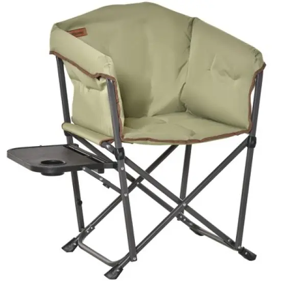 Outsunny Outdoor Director Chair, Folding Camping Chair with Thick Padded, Side Table and Heavy Duty Frame for Camping, Picnic, Beach, Hiking, Travel image {8}