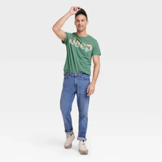 Men's Regular Fit Jeep Short Sleeve T-Shirt - Goodfellow & Co&trade; Green image {2}