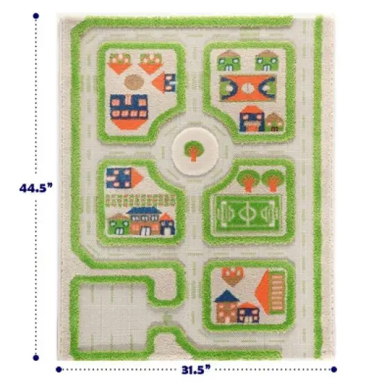 31.5"x44.5" Traffic Green 3D Play Rug - IVI image {1}
