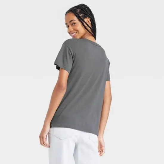 Women's The Rolling Stones Colorful Short Sleeve Graphic T-Shirt - Gray image {1}