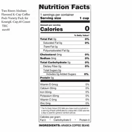 Two Rivers Coffee Medium Roast Coffee Pods,2.0 Keurig, Variety Sampler, 40 Count image {2}