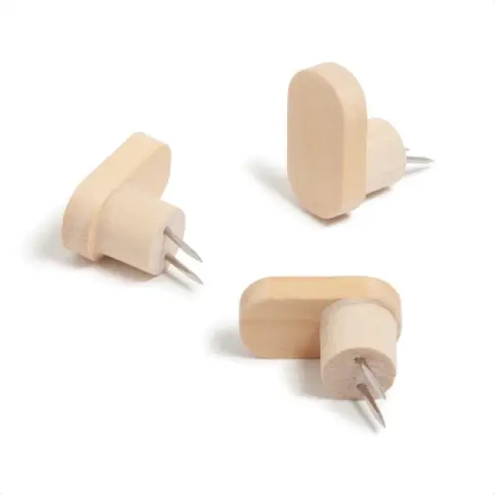 U Brands 6ct Wood Hook Push Pins image {6}