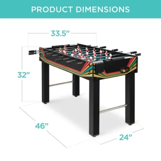 Best Choice Products 48in Competition Sized Foosball Table for Home, Game Room w/ 2 Balls, 2 Cup Holders image {6}
