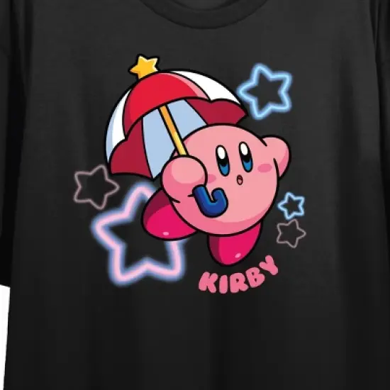 Kirby Parasol Power Women's Black Crop T-shirt image {1}