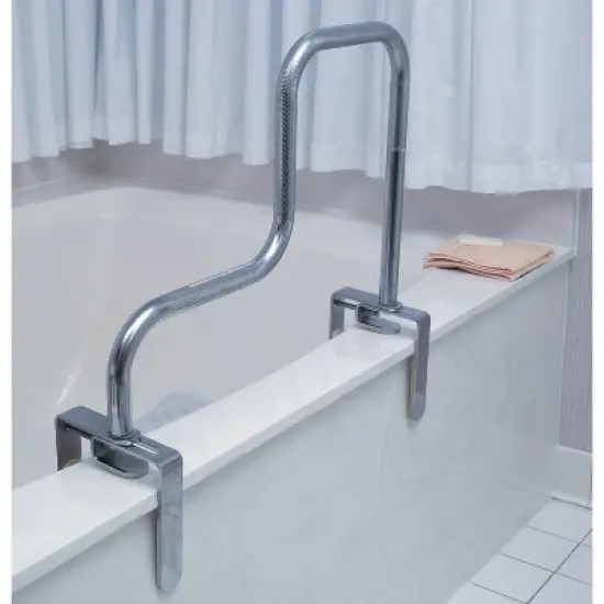 DMI Rust Resistant Grab Bar Tub and Shower Handle for Safety and Stability Chrome - HealthSmart image {1}