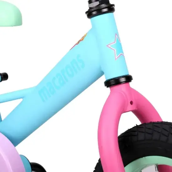 Joystar Macaroon 14 Inch Ages 3 to 5 Kids Boys Girls Toddler Balance Training Wheels Coast Brake Bike Bicycle, Pastel image {2}