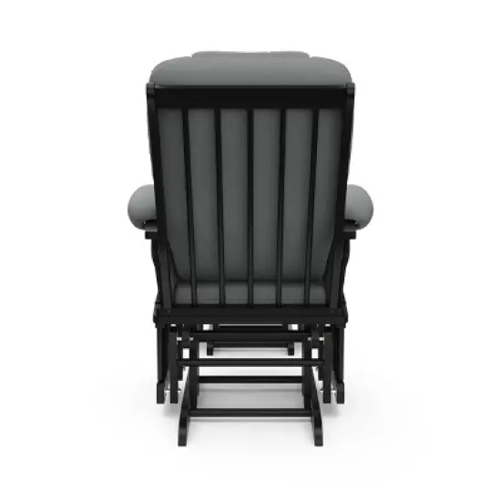 Storkcraft Tuscany Black Glider and Ottoman image {5}