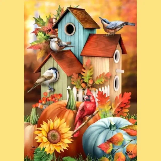 Briarwood Lane Fall Garden Flag 12x18 For Outdoor Fall Floral Birdhouses For Fall Garden Flag Flags For Outside image {4}